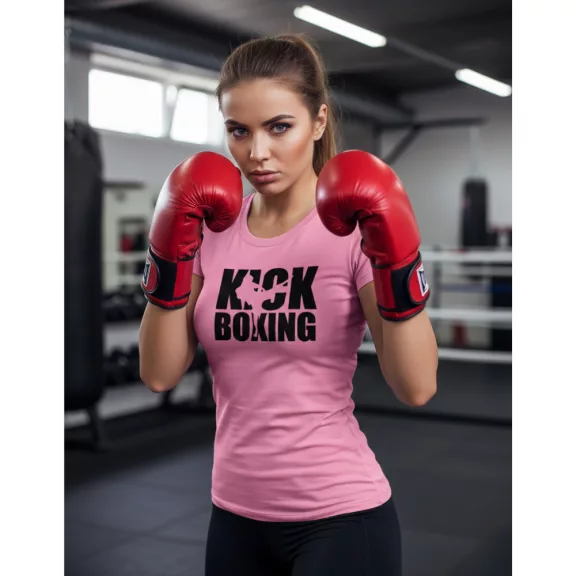 Kick Box feliratos prémium pamut póló edzéshez és sporthoz