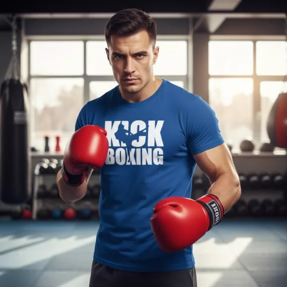 Kick Box feliratos prémium pamut póló edzéshez és sporthoz