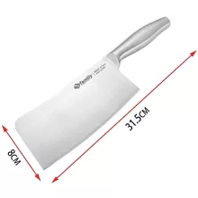 Professzionális rozsdamentes konyhai bárd 31,5 cm hosszúságban, 8 cm széles pengével