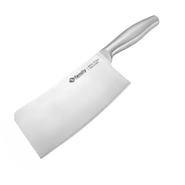 Professzionális rozsdamentes konyhai bárd 31,5 cm hosszúságban, 8 cm széles pengével