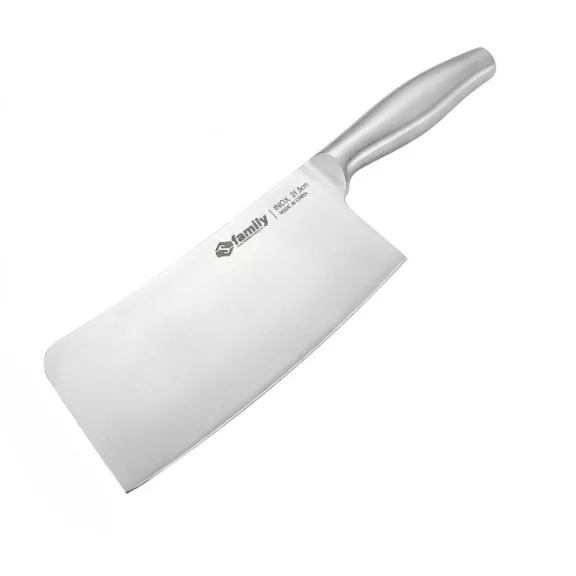 Professzionális rozsdamentes konyhai bárd 31,5 cm hosszúságban, 8 cm széles pengével