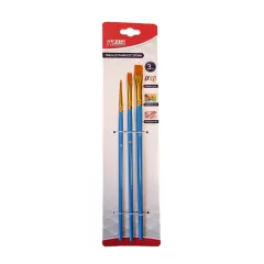 Arcfestés ecset szett 3 db-os - 2 lapos 1 kerek kék