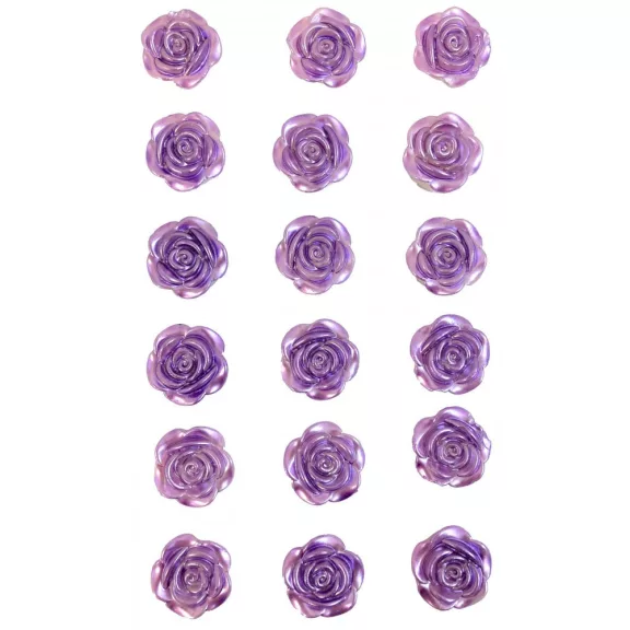Rózsa Strasszkövek Lila 18 db/cs 2 cm