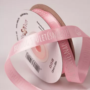   Boldog Születésnapot feliratos szatén szalagok - 12 mm több színben