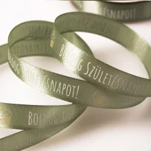 Boldog Születésnapot feliratos szatén szalagok - 12 mm több színben