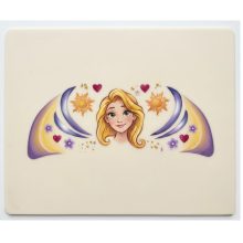 Aranyhaj (Rapunzel) mintás arcfestő sablon homlokra, 8x14 cm, többször használható műanyag stencil