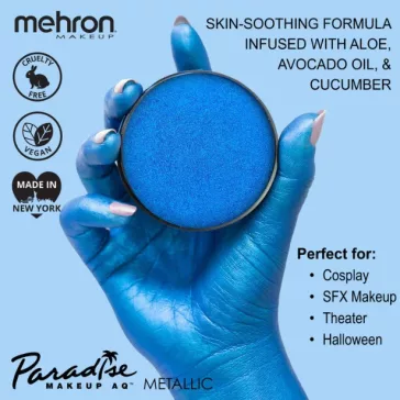   Mehron Paradise - Gyöngyház sötétkék Azúrkék arcfesték 40g