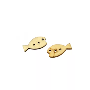 Gomb - Fa hal 1,6 x 0,9 x 0,2 cm 