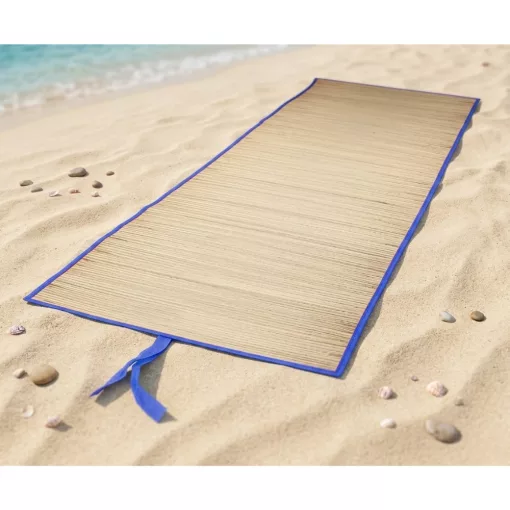 60x170 cm-es feltekerhető szalma strandszőnyeg napozáshoz