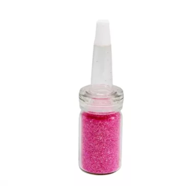 Csillámpor csőrös üvegben - Rózsaszín 7 ml