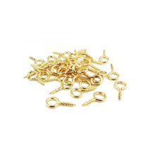 Mini szemes csavar - arany, antik 5 db/cs