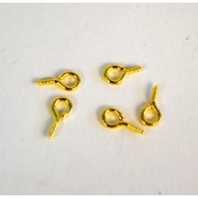 Mini szemes csavar - arany, antik 5 db/cs