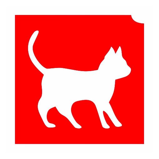 4x4cm Csillámtetoválás sablon cica 01