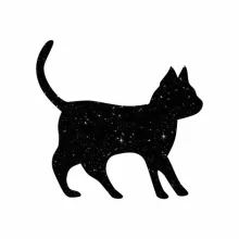 4x4cm Csillámtetoválás sablon cica 01