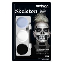 Mehron háromszínű arcfestő készlet - Koponya /Skeleton/