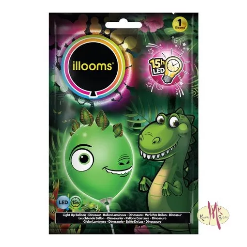 Illooms - Világító LED-es lufi Csináld magad DINO