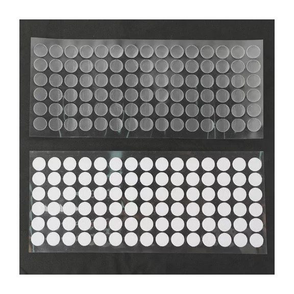 Öntapadós Fehér tépőzár korong szett 18mm, 500 db/cs