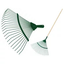 Kerti lombgereblye, lombseprű fém, 36 cm, legyező alakú