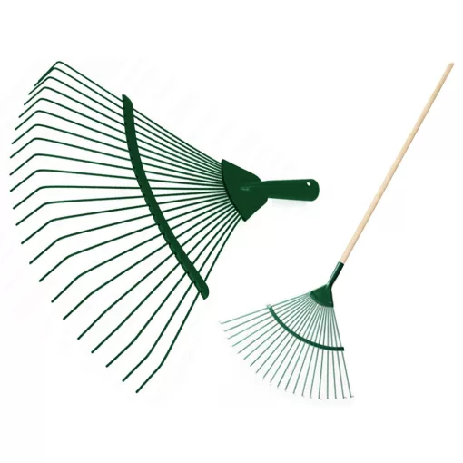 Kerti lombgereblye, lombseprű fém, 36 cm, legyező alakú