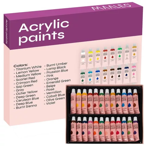 Akrilfesték Szett – 24 x 12ml Maaleo
