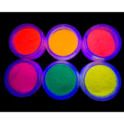 UV/Neon Kozmetikai Csillámpor készlet - 6 db/cs