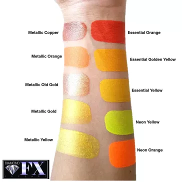 Diamond FX arcfesték - Metál sárga 30g /Metallic Yellow/