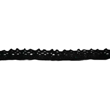 Csipke 100% pamut 1 cm-es fekete