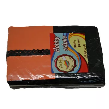 Csipke 100% pamut 1 cm-es fekete
