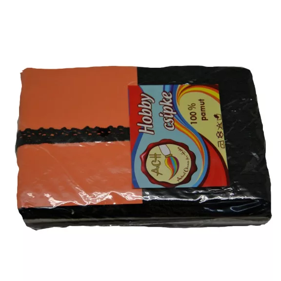 Csipke 100% pamut 1 cm-es fekete