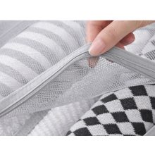 7 darabos szürke utazási bőröndszervező készlet különböző méretű hálós táskákkal