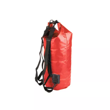 30 literes piros vízálló dry bag táska állítható hátizsák pántokkal és tekercses záródással vízi sportokhoz