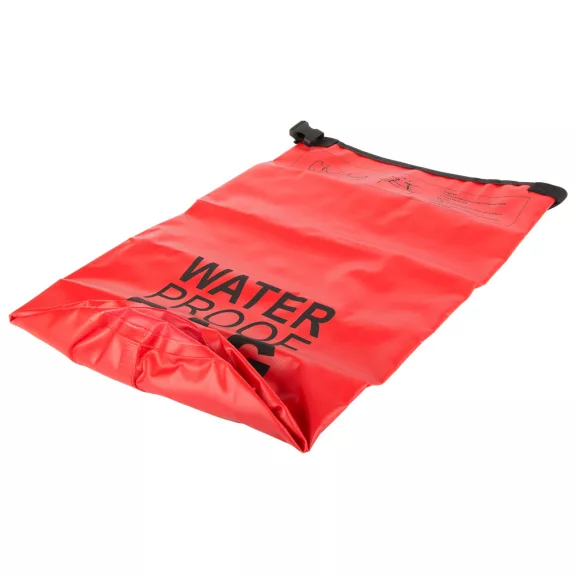 30 literes piros vízálló dry bag táska állítható hátizsák pántokkal és tekercses záródással vízi sportokhoz