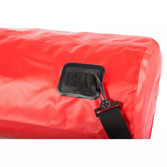 30 literes piros vízálló dry bag táska állítható hátizsák pántokkal és tekercses záródással vízi sportokhoz