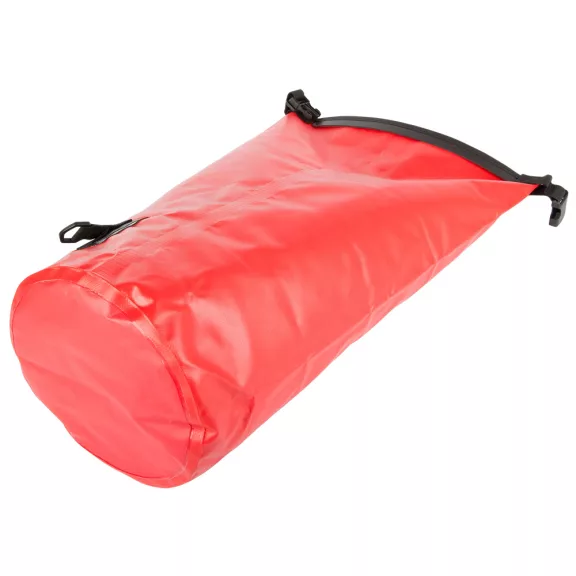 30 literes piros vízálló dry bag táska állítható hátizsák pántokkal és tekercses záródással vízi sportokhoz