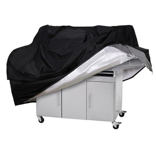 250x120 cm-es fekete vízálló univerzális grillsütő védőhuzat húzózsinórral