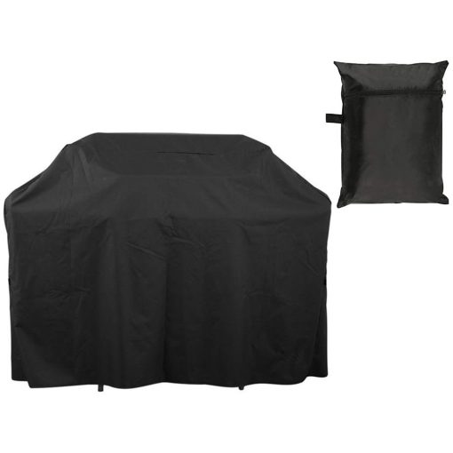 250x120 cm-es fekete vízálló univerzális grillsütő védőhuzat húzózsinórral