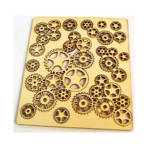 Fa lap lézervágott fogaskerekek mintával