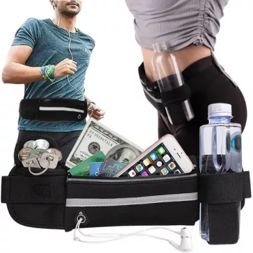 Futóöv – Fekete Deréktáska Telefonhoz és Egyebekhez