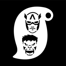Festő sablon, stencil - Hulk, Amerika kapitány