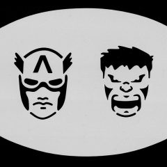 Festő sablon, stencil - Hulk, Amerika kapitány