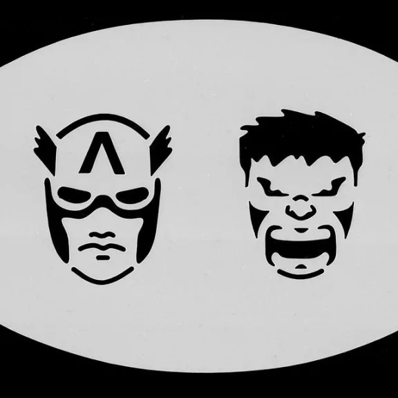 Festő sablon, stencil - Hulk, Amerika kapitány