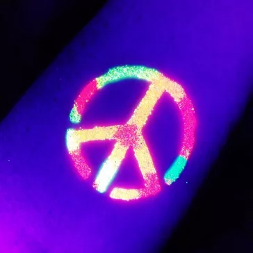 UV - NEON csillámpor csőrös üvegben - Pink 7 ml