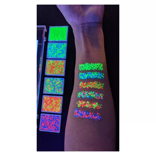 VIVID Glitter UV/Neon csillámkrém Galactic 6 színű paletta