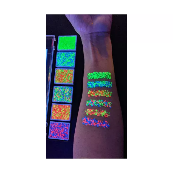 VIVID Glitter UV/Neon csillámkrém Galactic 6 színű paletta