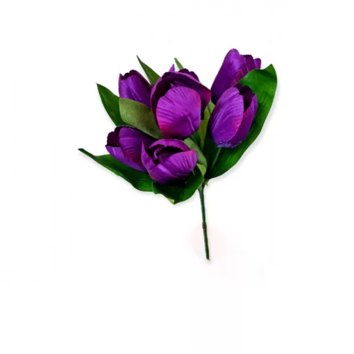 Tulipán csokor 7 virággal lila