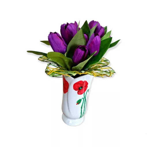 Tulipán csokor 7 virággal lila