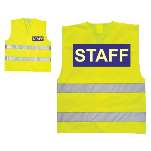 LÁTHATÓSÁGI BIZTONSÁGI MELLÉNY - STAFF felirattal