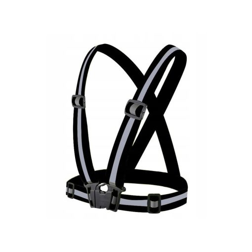 Láthatósági fényvisszaverő kantár, heveder fekete