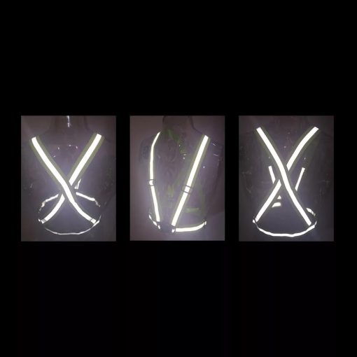 Láthatósági fényvisszaverő kantár, heveder fekete