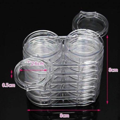 Díszítő kellék tároló doboz 6 soros, 12 részes